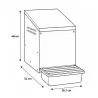 Nid pondoir galvanisé fond plastique 26,7x52x48cm fixation mur