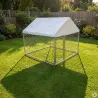 Enclos extérieur galvanisé avec toile imperméable 2x2x1,6 m