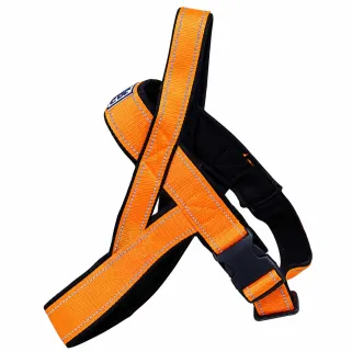 Harnais norvégien réfléchissant orange néoprène nylon 60-70cm