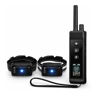 Collier dressage 2 chiens 8 tons 16 vibrations IP67 rechargeable