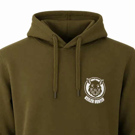 Sweat Keiler Hunter kaki 50% coton 280g/m² logo 3