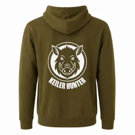 Sweat Keiler Hunter kaki 50% coton 280g/m² logo 3