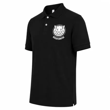 Polo Keiler Hunter noir 100% coton manches courtes logo 3
