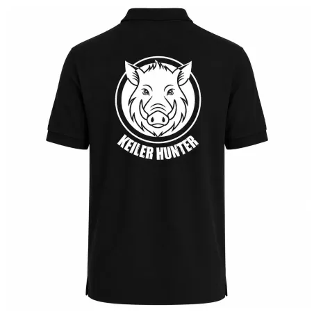 Polo Keiler Hunter noir 100% coton manches courtes logo 3