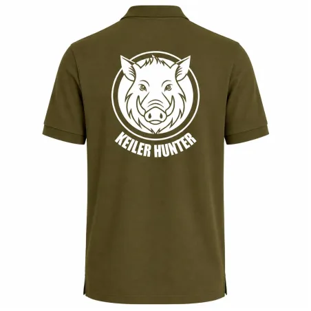 Polo Keiler Hunter kaki 100% coton manches courtes logo 3
