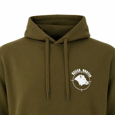 Sweat Keiler Hunter kaki 50% coton 50% logo 1