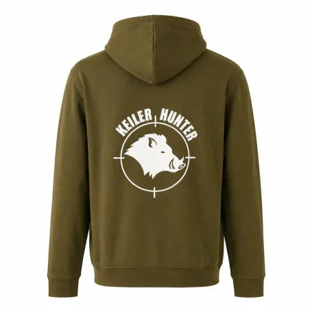 Sweat Keiler Hunter kaki 50% coton 50% logo 1