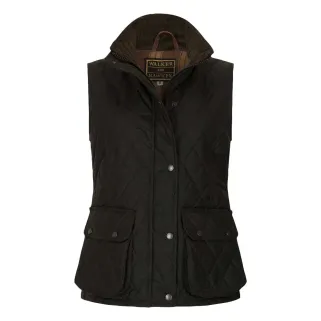 Gilet Walker and Hawkes Haxby Vert Coton Ciré Femme