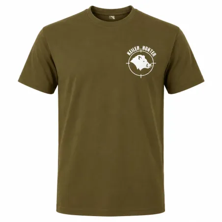 T-Shirt Keiler Hunter kaki 100% manches courtes logo 1