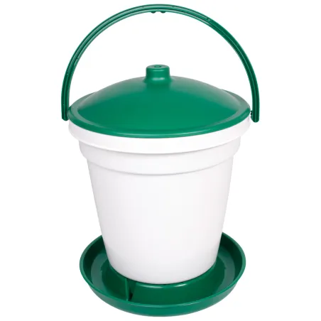 Abreuvoir seau à anse blanc et vert contenance 18 L Olba