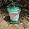 Abreuvoir seau à anse blanc et vert contenance 18 L Olba