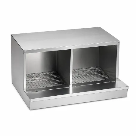 Nid pondoir en tôle galvanisée 2 cases 