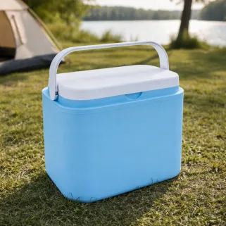 Glacière 10L Bleue - Intérieur Blanc - Plastique Rigide