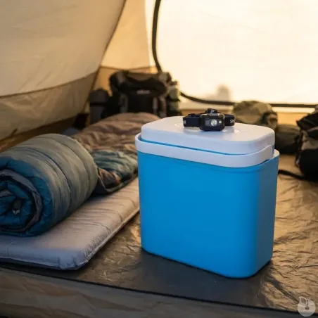 Glacière 10L Bleue - Intérieur Blanc - Plastique Rigide