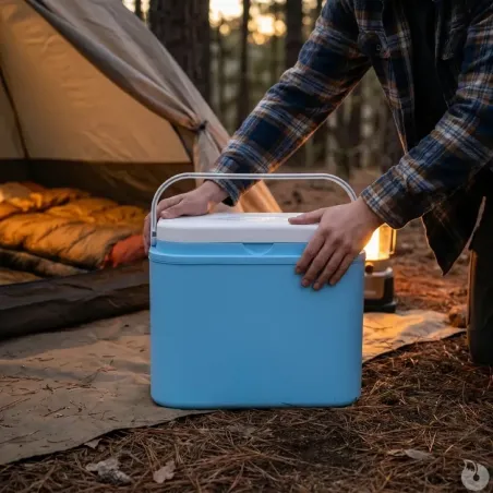 Glacière 10L Bleue - Intérieur Blanc - Plastique Rigide