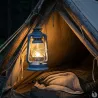 Lampe à pétrole crème ardoise avec mèche