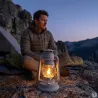 Lampe à pétrole crème ardoise avec mèche