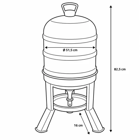 1 Abreuvoir 40L + 1 Mangeoire 30kg - sur pieds