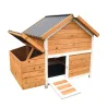 Kit Poulailler 3 poules Bois Confort toit plastique + Enclos
