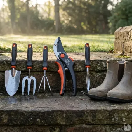Sécateur Black&Decker® 20cm - Coupe précise et ergonomique