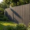 Canisse PVC occultant double face 1,5x3m gris - Kit complet avec fixation