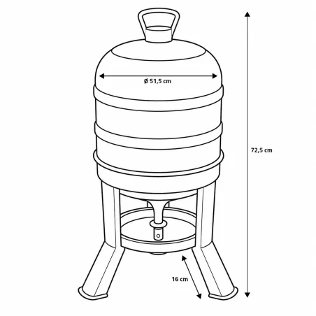 Abreuvoir à siphon 30 L – grande autonomie pour volailles