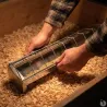 Mangeoire linéaire poussins métal galvanisé à trous 30 cm