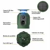 Répulsif Électronique Solaire 360° à Ultrasons et Flash - Étanche IP65