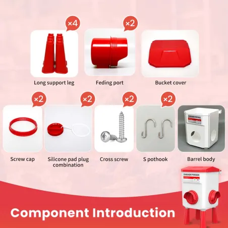 Kit mangeoire 12 kg + abreuvoir 11 L pour élevage poule