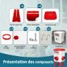 Kit mangeoire 12 kg + abreuvoir 11 L pour élevage poule