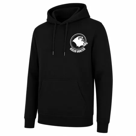 Sweat Keiler Hunter noir capuche coton logo 2