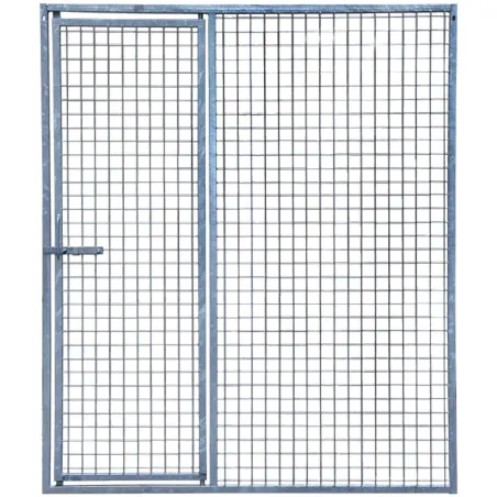 Kit chenil maille carrée avec porte et panneaux 2 m