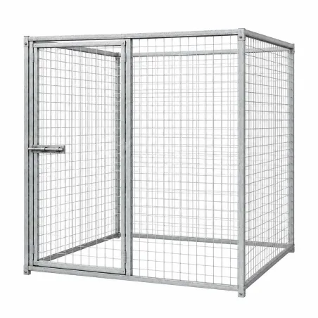 Kit chenil maille carrée avec porte et panneaux 2 m