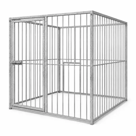 Kit chenil barreaux carré 2 x 2 m avec ouverture
