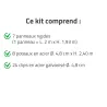 Kit clôture grillagée rigide 14 m - Hauteur 193 cm - Grillage soudé époxy
