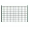 Kit de clôture grillagée rigide 4 m - Hauteur 153 cm - Panneaux galvanisés époxy