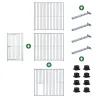 Kit chenil barreaux carré 1,50 x 1,50 m avec ouverture