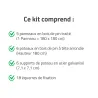 Kit clôture bois complet 9m - Panneaux 180cm avec poteaux et fixations