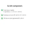 Kit de clôture rigide 10 m - Panneaux grillagés 193 cm + poteaux et clips
