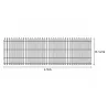 Ganivelle en Châtaignier - Longeur 5m x Hauteur 1,2m - Espacement 6-7 cm