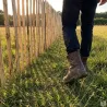 Ganivelle en Châtaignier - Longeur 10m x Hauteur 1,20m - Espacement 6-7cm