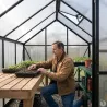 Serre de jardin en aluminium et polycarbonate 6,2 m² - 350x177x192 cm