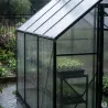 Serre de Jardin en Aluminium avec Polycarbonate 119x177x192cm - Transparente et Verte
