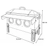 Mangeoire Robust® en Acier Galvanisé - 18kg avec Ouvertures Intelligentes
