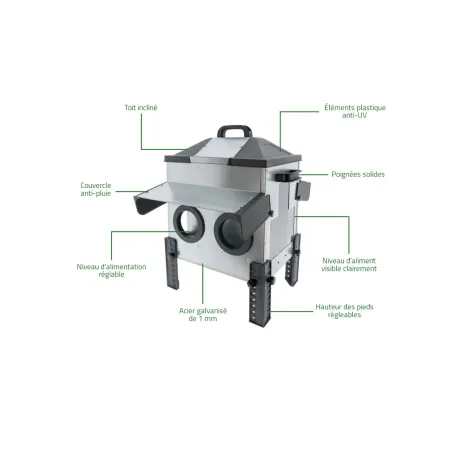 Mangeoire Robust® OLBA - Distributeur galvanisé 16kg pour volailles