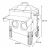 Mangeoire Robust® OLBA - Distributeur galvanisé 16kg pour volailles