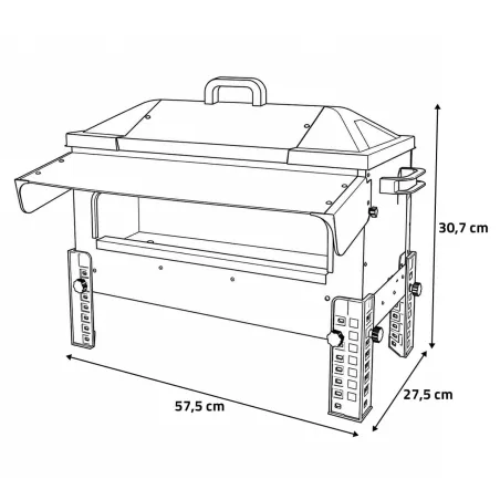 Mangeoire Robust® Grande Ouverture 18kg - Acier Galvanisé pour Volailles et Palmipèdes