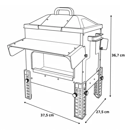 Mangeoire Robust® Grande Ouverture 16kg - Acier Galvanisé pour Volailles, Canards et Oies