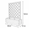 Lot de 2 Jardinières avec treillis en bois autoclave