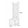 Lot de 2 Jardinières avec treillis en bois autoclave